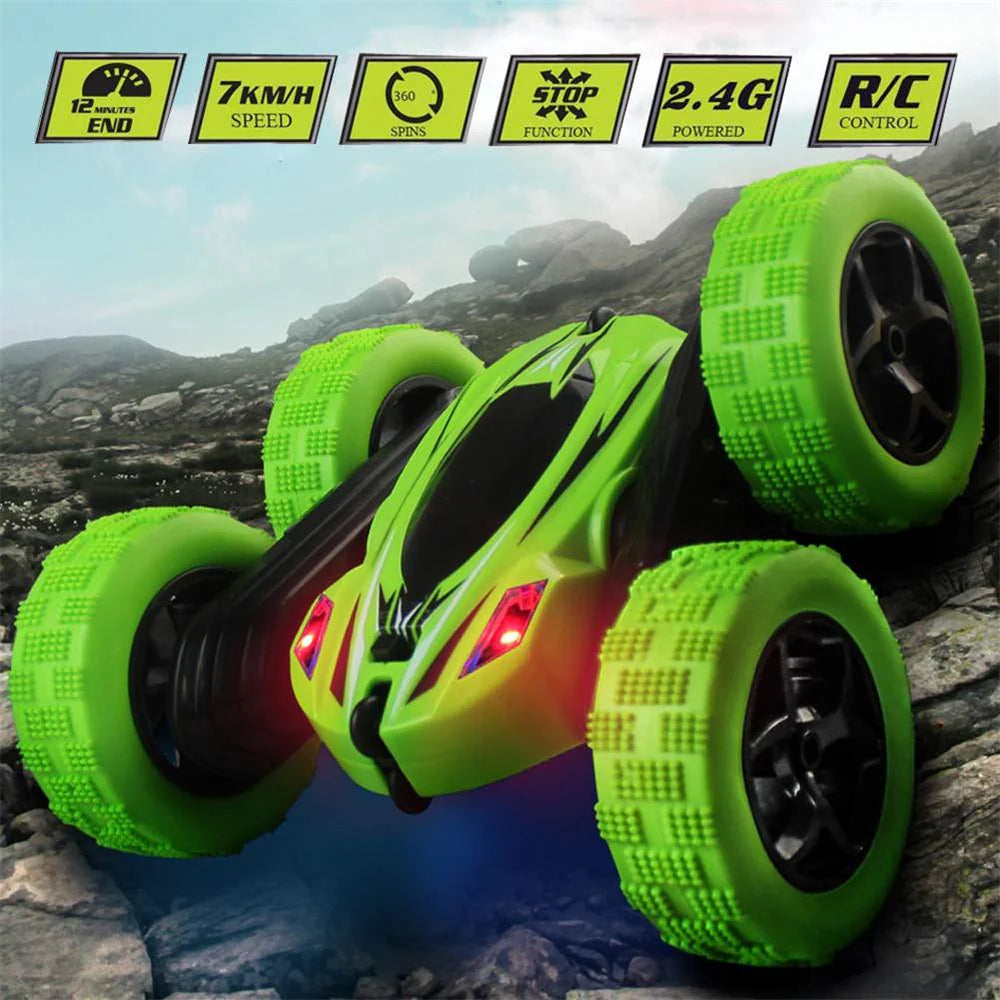 High-Performance Remote Control Stunt Car with LED Lights