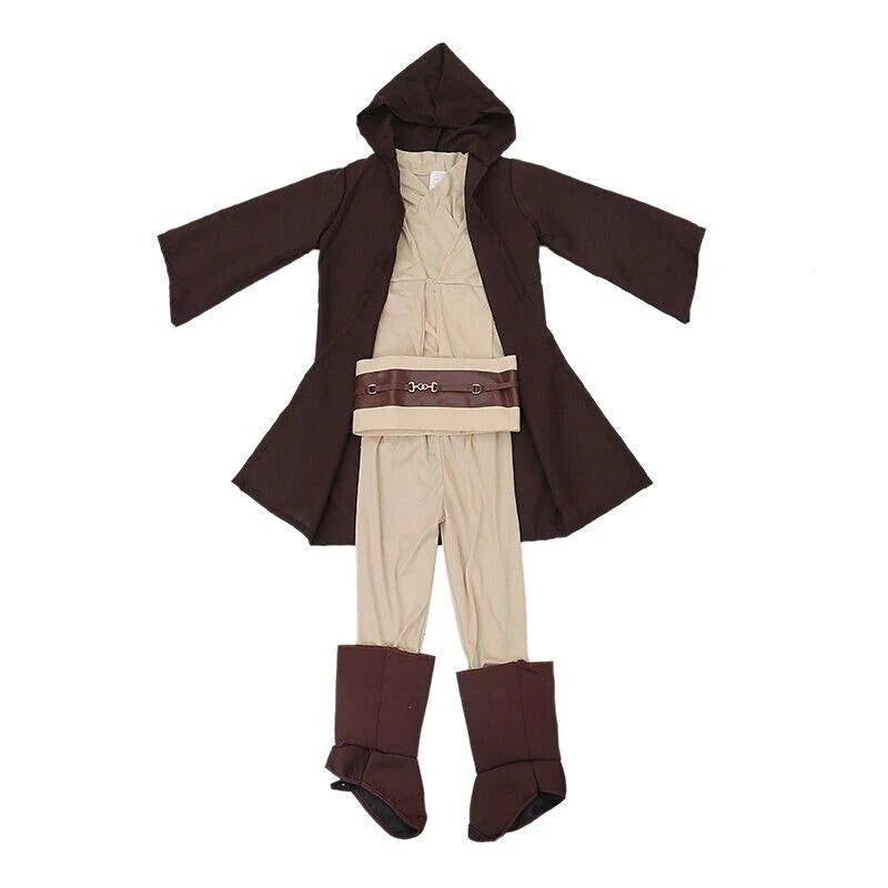 Kids Obi-Wan Kenobi Jedi Cosplay Costume – Star Wars Halloween Outfit