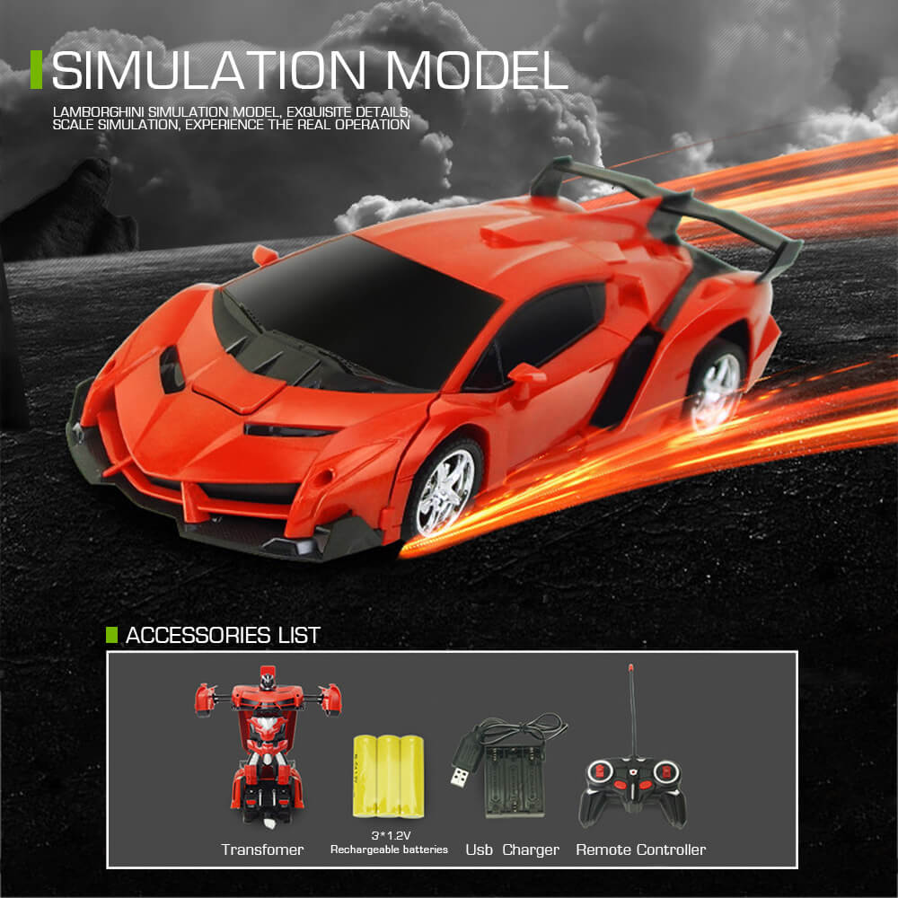 Remote Control Car That Transforms into Robot Toy for Kids